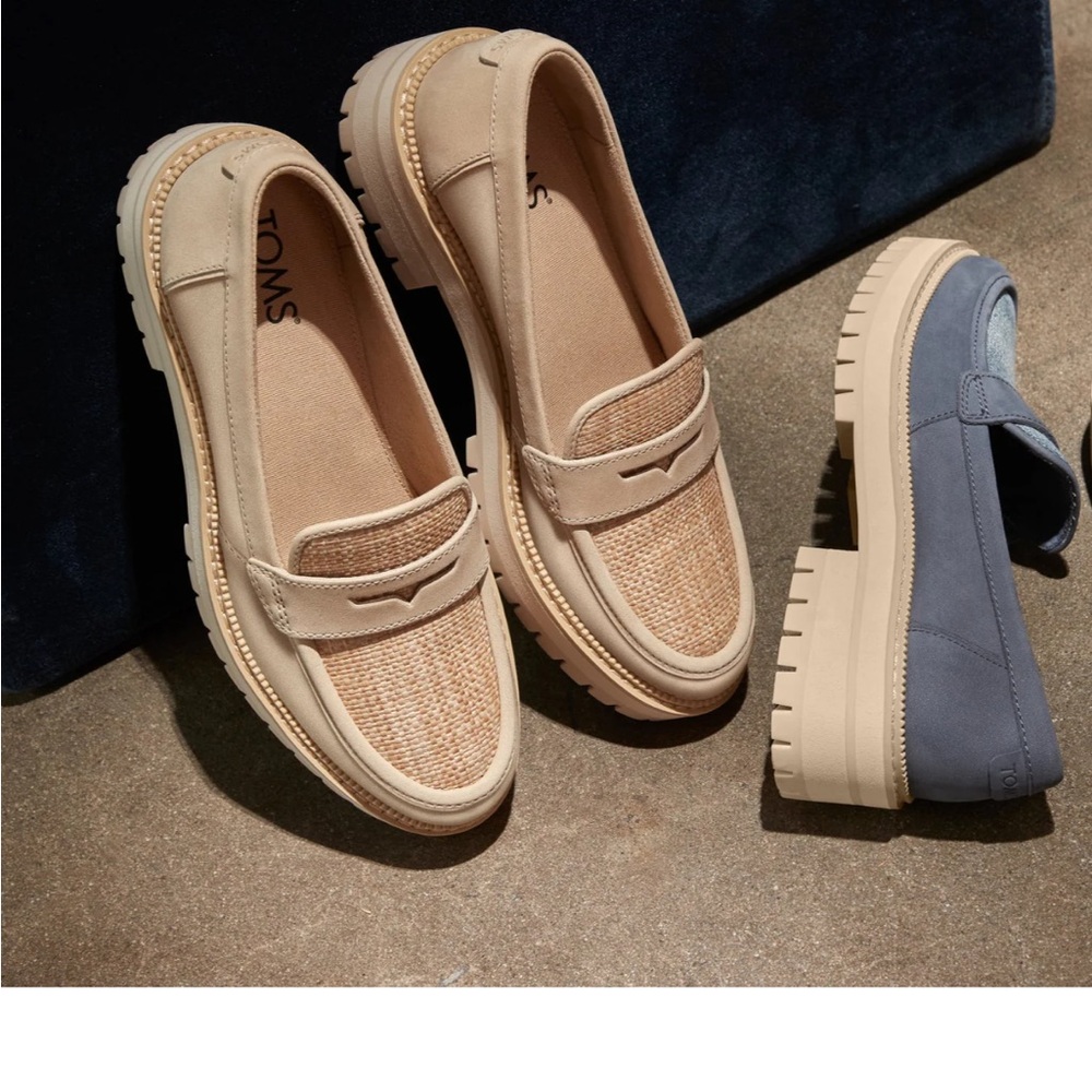 Cara Loafer Natural Almond Leather and Rafia - Picture 3 of 5